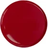 Assiette ronde plate Nordic porcelaine rouge^Gifi New