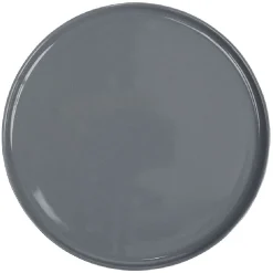 Assiette ronde plate Nordic porcelaine gris^Gifi Best