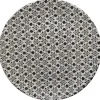 Assiette ronde plate petits motifs noir blanc^Gifi Discount
