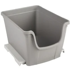 Rangement|Gifi Bac à bec empilable taupe 14 L