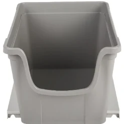 Rangement|Gifi Bac à bec empilable taupe 14 L