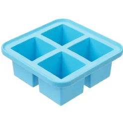 Bac à glaçon XXL en silicone 4 compartiments blanc/bleu^Gifi Outlet