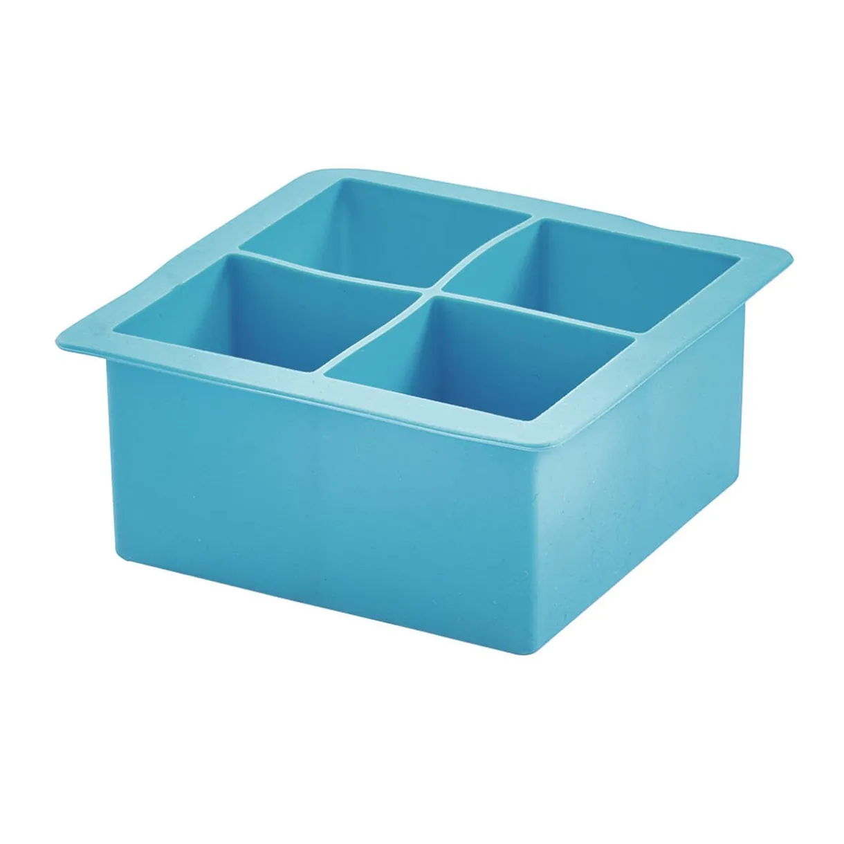 Bac à glaçons XXL 4 compartiments silicone bleu^Gifi Hot