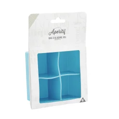 Bac à glaçons XXL 4 compartiments silicone bleu^Gifi Hot