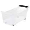Rangement|Gifi Bac de rangement à roulettes transparent 12L