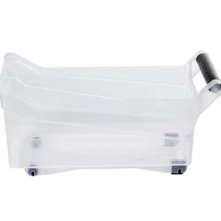 Rangement|Gifi Bac de rangement à roulettes transparent 12L