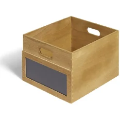 Rangement|Gifi Bac de rangement bois et ardoise Taille S 29xH18x25cm