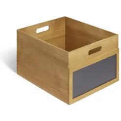 Rangement|Gifi Bac de rangement bois et ardoise 39xH23x33cm Taille L