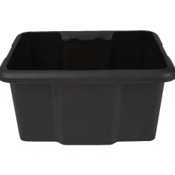 Rangement|Gifi Bac de rangement en plastique 15L uni noir x5
