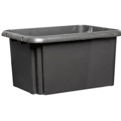 Rangement|Gifi Bac de rangement en plastique noir x2