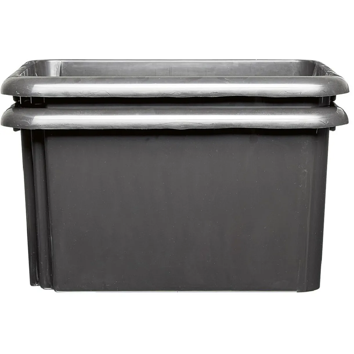 Rangement|Gifi Bac de rangement en plastique noir x2