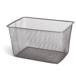 Rangement|Gifi Bac de rangement métal rouge ou gris 41x29,5xH23cm