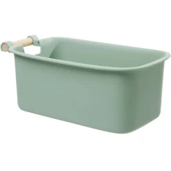 Rangement|Gifi Bac de rangement plastique poignée bois Taille S x2