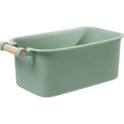 Rangement|Gifi Bac de rangement plastique poignée bois Taille M x2