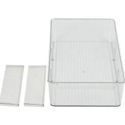 Bac de rangement transparent pour frigo L.36,5x20,5xH8,1cm^Gifi Outlet