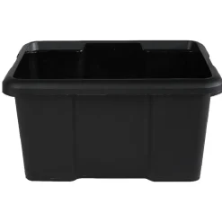 Rangement|Gifi Bac en plastique noir 15 L