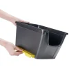 Rangement|Gifi Bac en plastique noir superposable 14 L