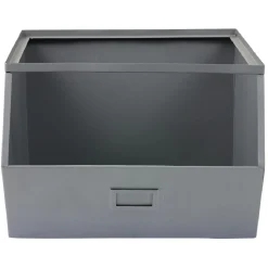 Rangement|Gifi Bac superposable en métal gris - L33 x l28,5 x H20 cm