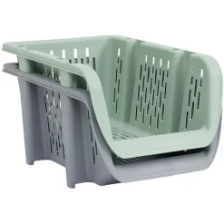 Rangement|Gifi Bac superposable étroit en plastique 31x20,5xH13,5cm