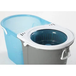 Entretien Du Linge|Gifi Balai magique seau essoreur bleu gris