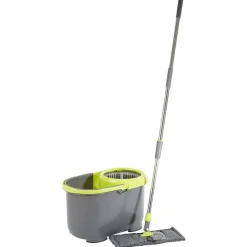 Nettoyage Et Entretien|Gifi Balai seau essoreur 2 en 1 vert et gris