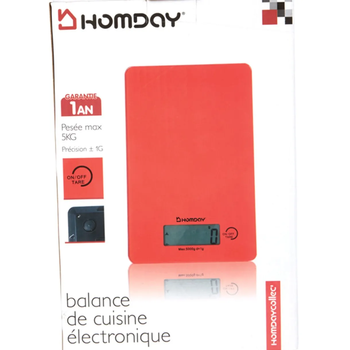 Balance de cuisine électronique Homday rouge^Gifi Sale