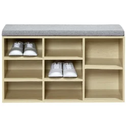 Rangement|Gifi Banc meuble à chaussures 2en1 8 compartiments