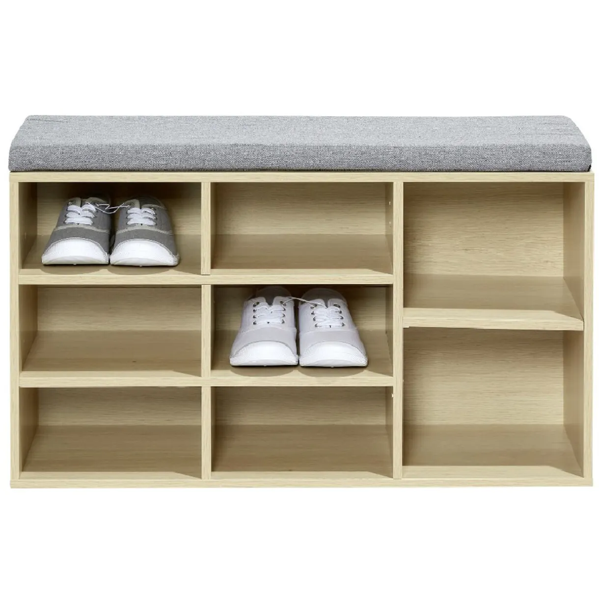 Rangement|Gifi Banc meuble à chaussures 2en1 8 compartiments
