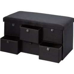 Rangement|Gifi Banc range chaussure en tissu noir