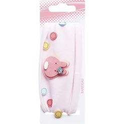 Discount Gifi Bandeau ecusson lapin rose polyester