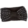 Best Gifi Bandeau en laine noir avec strass