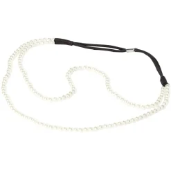 Outlet Gifi Bandeau élastique perles imitation blanc