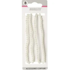 Outlet Gifi Bandeau élastique perles imitation blanc