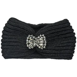 Clearance Gifi Bandeau noeud noir avec perle