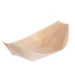 Barquette de présentation snacking bateau en bois x24^Gifi Hot