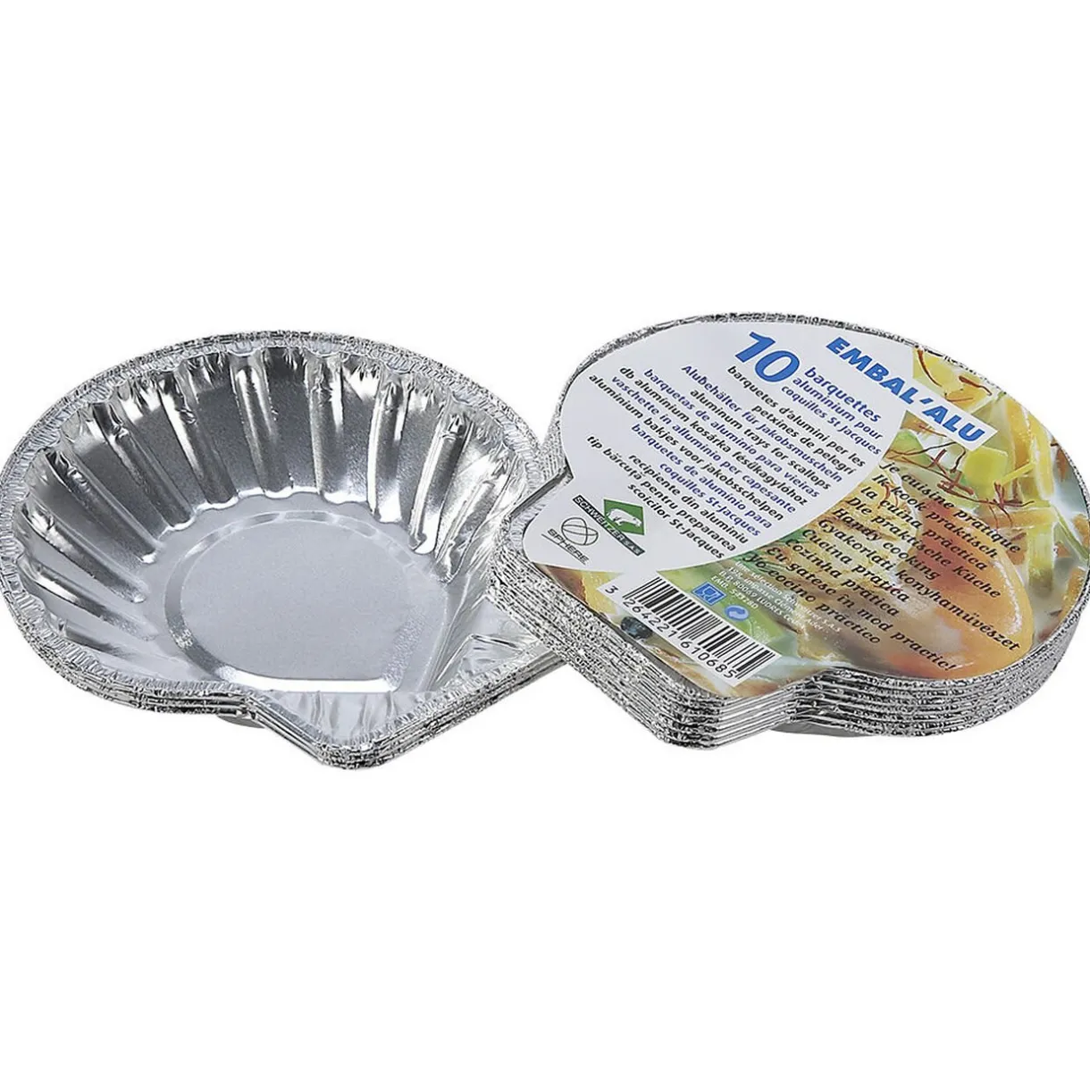 Barquettes coquilles St Jacques aluminium x10^Gifi New