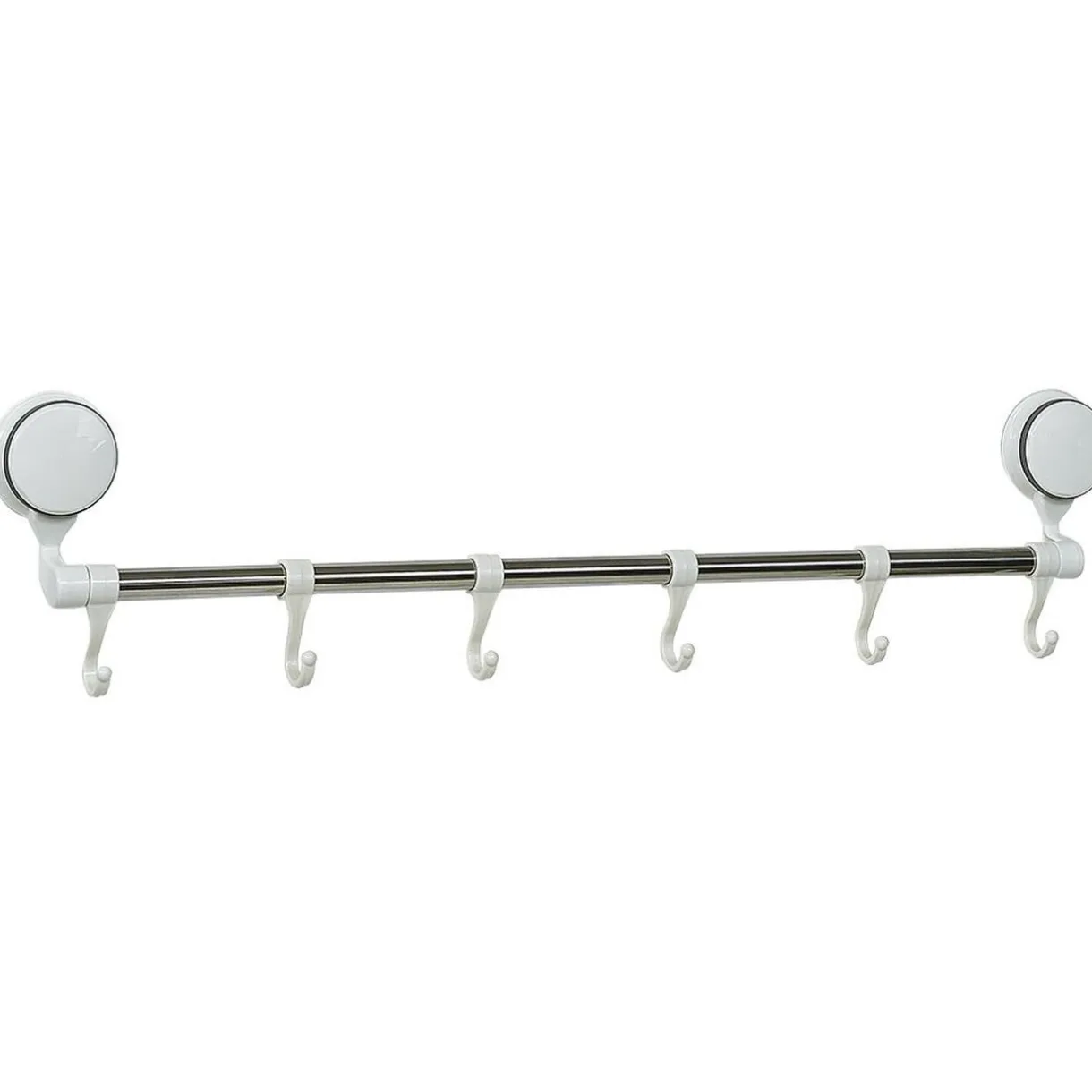 Gifi Barre porte serviettes à ventouses 6 crochets L.60 cm