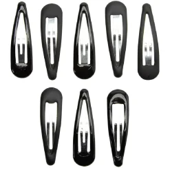 Outlet Gifi Barrette clic clac métal noir x8