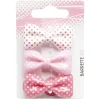 New Gifi Barrette forme noeud imprimé polyester x3