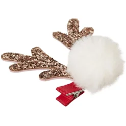 Online Gifi Barrette Noël design renne pompon blanc et doré