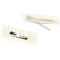 Best Gifi Barrette perles imitation blanc x2