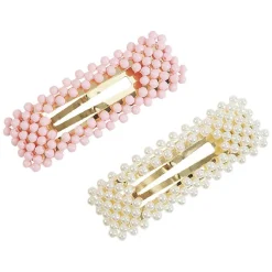 New Gifi Barrette perles x2