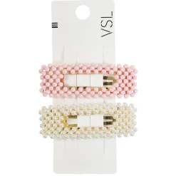 New Gifi Barrette perles x2