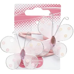 Discount Gifi Barrette rose avec papillon x 2