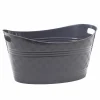 Nettoyage Et Entretien|Gifi Bassine souple ovale motif quadrillé gris