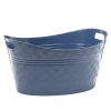 Nettoyage Et Entretien|Gifi Bassine souple ovale motif quadrillé bleu