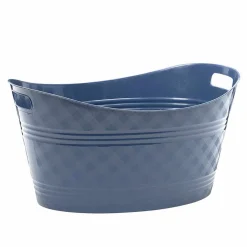 Nettoyage Et Entretien|Gifi Bassine souple ovale motif quadrillé bleu