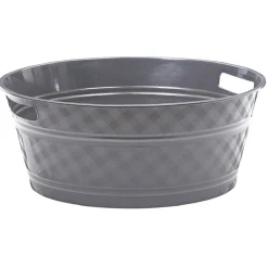 Nettoyage Et Entretien|Gifi Bassine souple ronde motif quadrillé gris