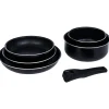 Batterie de cuisine 6 pièces aluminium noir^Gifi Clearance