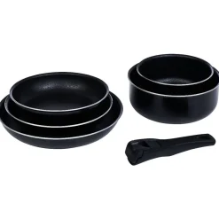 Batterie de cuisine 6 pièces aluminium noir^Gifi Clearance